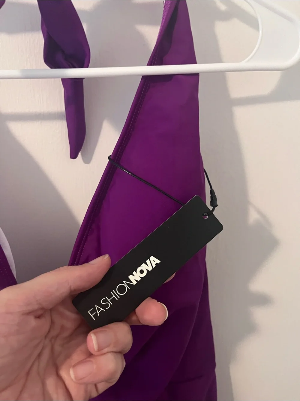 NWT Sea Serenity Deep V-Neck Twist One Piece Swimsuit Eggplant Purple 2X